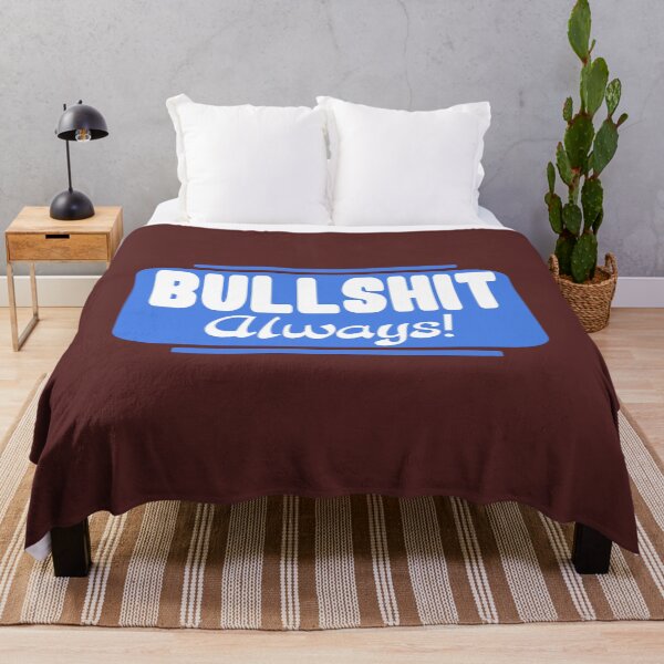 Item preview, Bullshit funny sign white blue designed and sold by vibeno1.