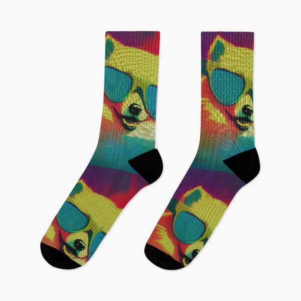 Item preview, Colorful Abstract Pomeranian 8-bit Pixel Art designed and sold by PixelDripped.