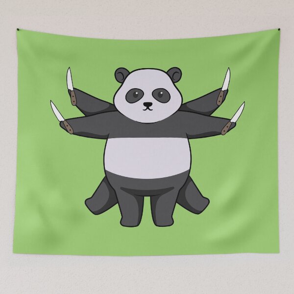 Item preview, Panda holding knifes designed and sold by theredfoxs.