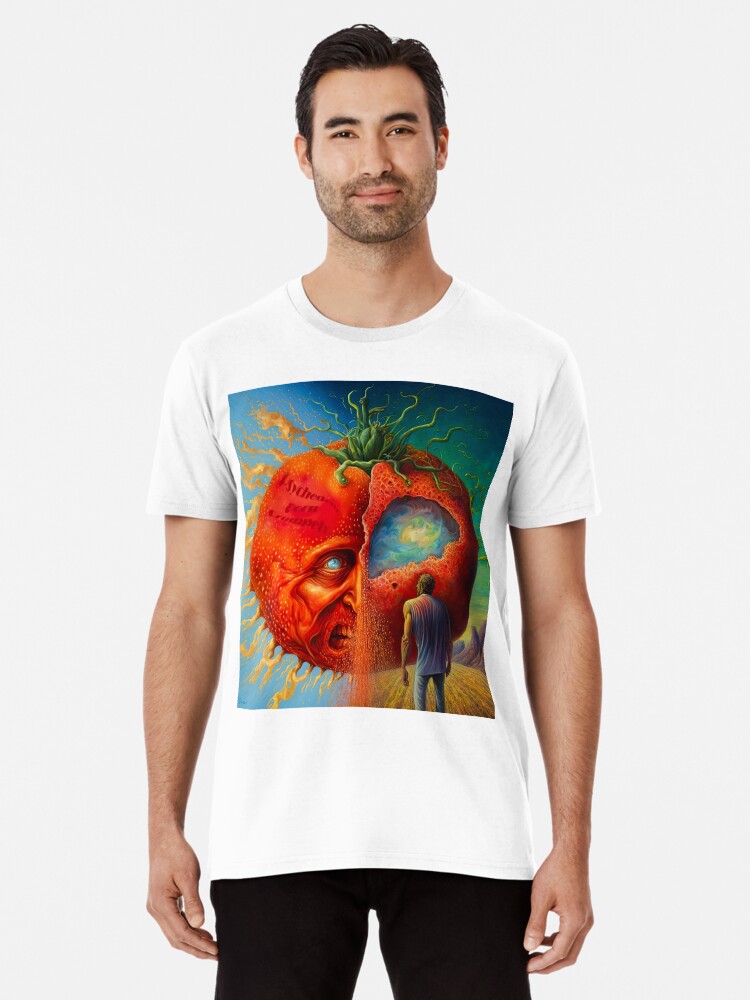 Psychedelic Flower Illustrated Design Premium T-Shirt