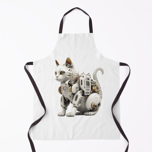 Item preview, White Cat Robot | Cute Kitten Robot | Mechanical Parts designed and sold by Broskan.