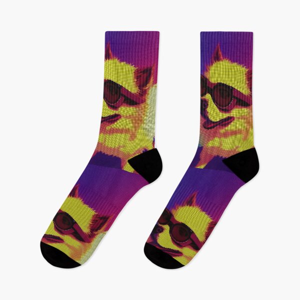 Item preview, Colorful Abstract Pomeranian Wearing Sunglasses 8-bit Pixel Art designed and sold by PixelDripped.
