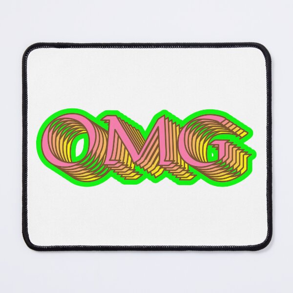 Item preview,  pink, yellow and green omg text, graffiti typography designed and sold by SabinArt.