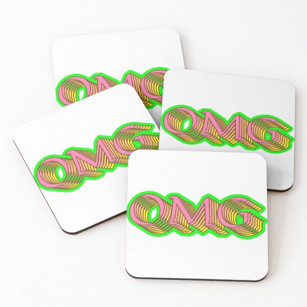 Item preview,  pink, yellow and green omg text, graffiti typography designed and sold by SabinArt.