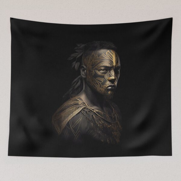 Item preview, Maori Headshot - Fantasy Warrior designed and sold by ShadowAndSlate.