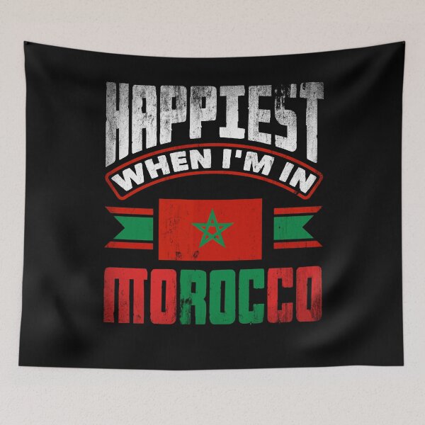Artikelvorschau, Morocco Moroccan Morocco Flag Happiest When Im In Morocco entworfen und verkauft von ShopTheStyle.