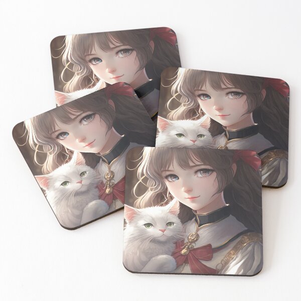 Item preview, Mystical Beauty: A Portrait of a Fantasy Female Wizard and Her Cat designed and sold by PJGartui.