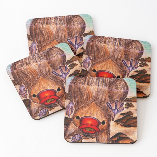 Item preview, Platypus Collecting Pebbles Underwater designed and sold by Nalinne Jones.