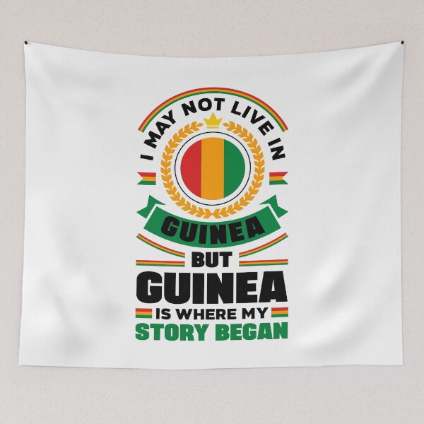 Aperçu de l'œuvre Guinea Guinean Flag Half Guinean Is Better Than None créée et vendue par ShopTheStyle.