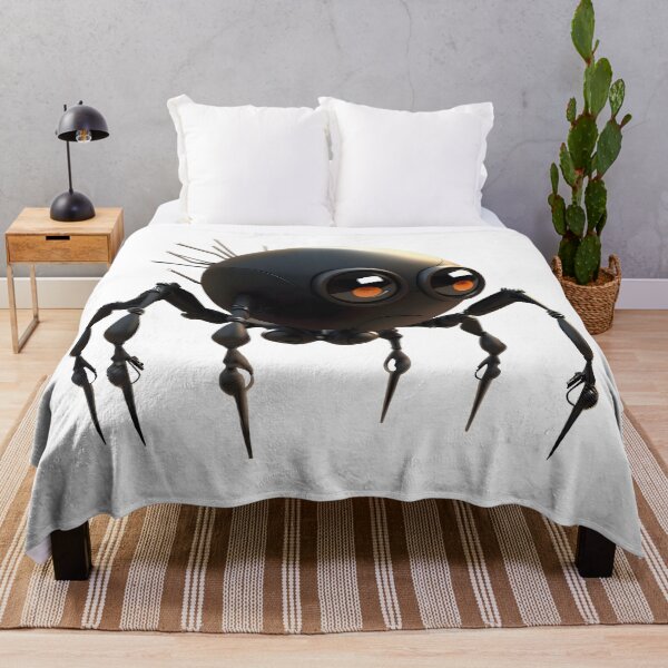 Item preview, Black Matte Spider Robot | Cute Brown Spider | Big Orange Eyes designed and sold by Broskan.