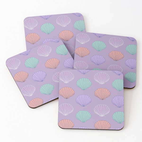 Item preview, Shell pattern with green, purple and orange shells designed and sold by Lindsay Marie Patterns.