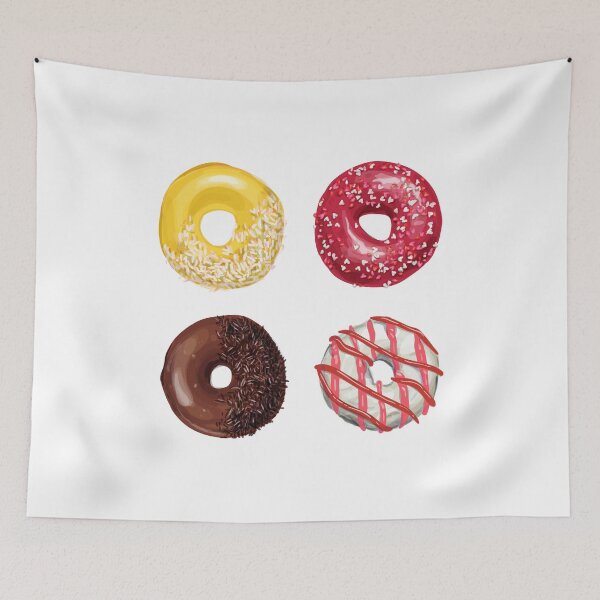Item preview, Donut Pattern Dessert Print designed and sold by BlueRockDesigns.