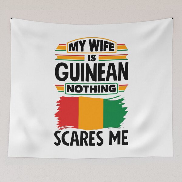 Artikelvorschau, Guinea Guinean Guinea Flag My Wife Is Guinean Funny entworfen und verkauft von ShopTheStyle.
