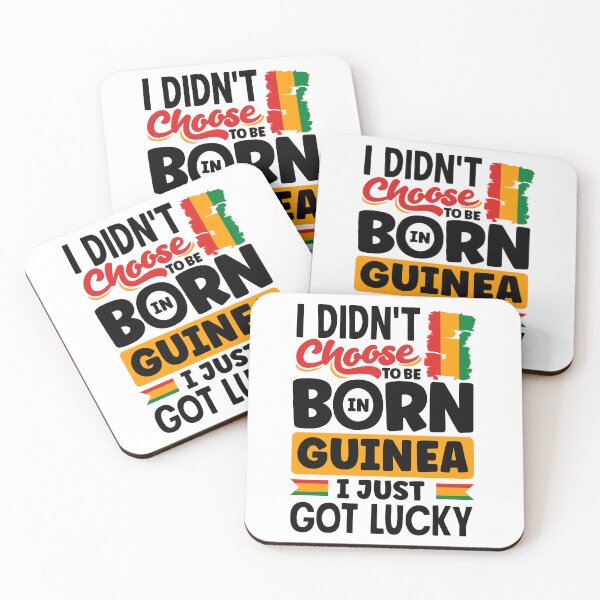 Item preview, Guinea Guinean Guinea Flag I Just Got Lucky Funny designed and sold by ShopTheStyle.