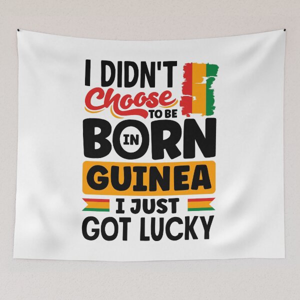 Item preview, Guinea Guinean Guinea Flag I Just Got Lucky Funny designed and sold by ShopTheStyle.