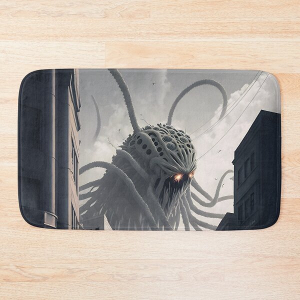 Item preview, Evil Alien Monster Destroys City Fantasy Japanese Anime Retro 50s designed and sold by AIWanderer.