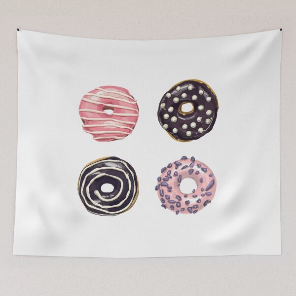 Item preview, Donut Pattern Dessert Print designed and sold by BlueRockDesigns.