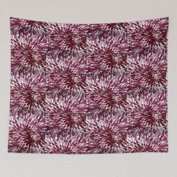 Item preview, abstract red winepetals  large chrysanthemum designed and sold by mayaayeis.