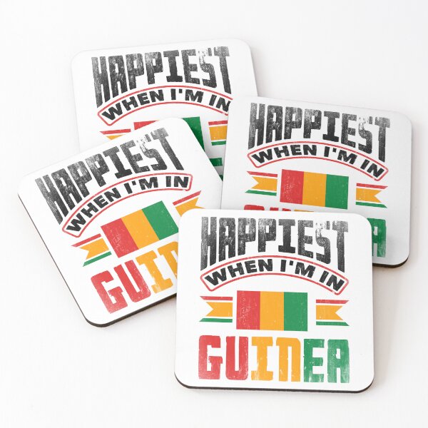 Item preview, Guinea Guinean Guinea Flag Happiest When Im In Guinea designed and sold by ShopTheStyle.