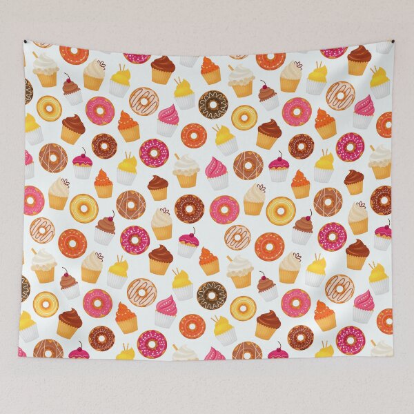 Item preview, Donut Pattern Dessert Print designed and sold by BlueRockDesigns.