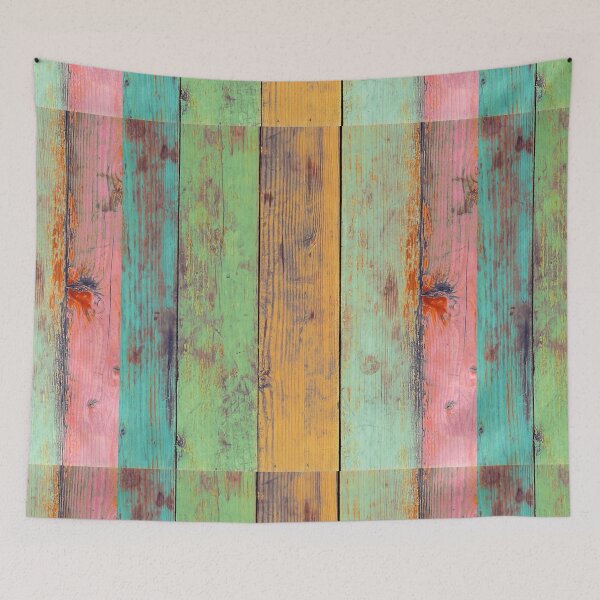 Item preview, Colorful Weathered Wood Print - Decorating print. designed and sold by Wentoo.