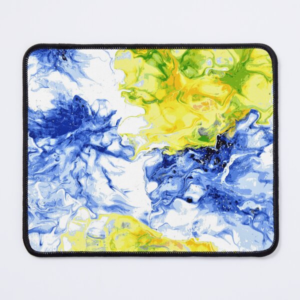 Item preview, Abstract blue lemon confetti - mondern art designed and sold by dorindetolle.