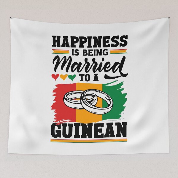 Artikelvorschau, Guinea Guinean Flag Happiness IS Beign Married To A Guinean entworfen und verkauft von ShopTheStyle.