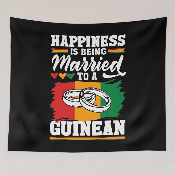 Artikelvorschau, Guinea Guinean Flag Happiness IS Beign Married To A Guinean entworfen und verkauft von ShopTheStyle.