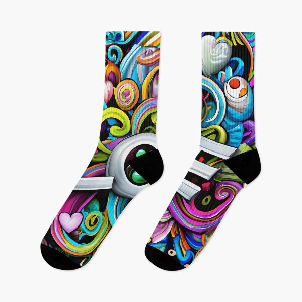 Item preview, the word love surrounded by many colorful objects designed and sold by DesignAtYO.