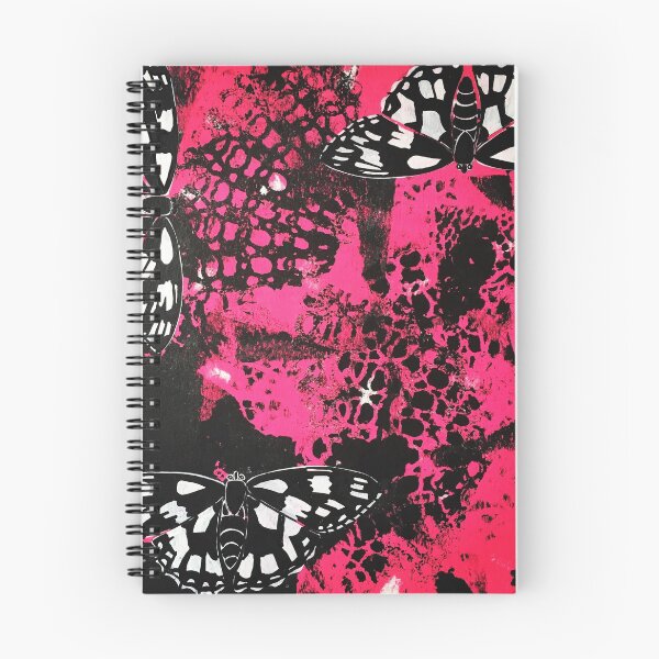 Item preview, Butterflies on Pink and Black designed and sold by PrintsByJane.
