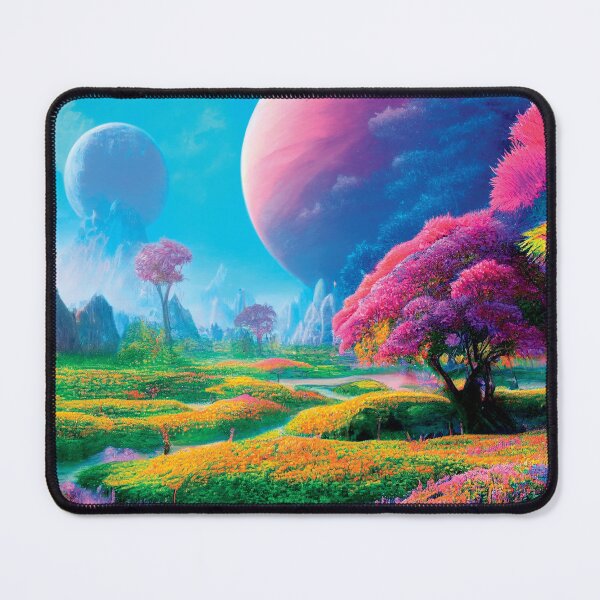 Item preview, a painting of a landscape with flowers and trees designed and sold by DesignAtYO.