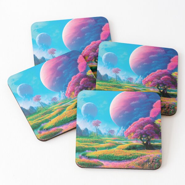 Item preview, a painting of a landscape with flowers and trees designed and sold by DesignAtYO.
