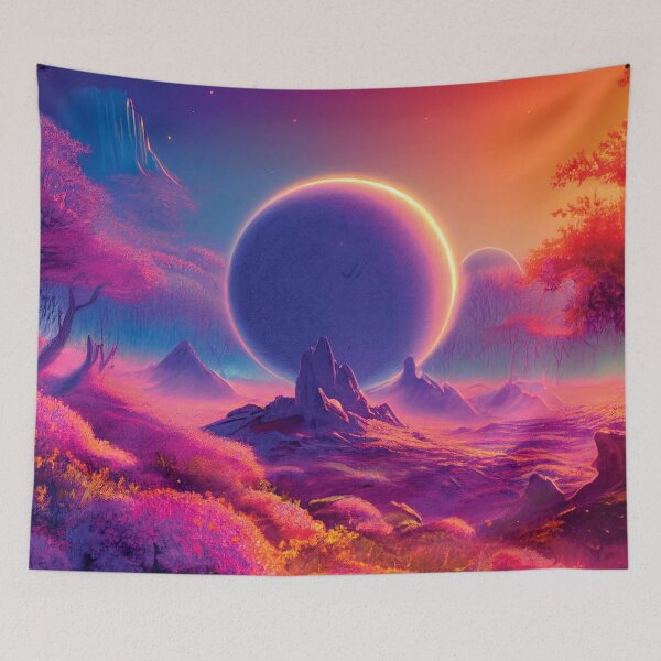 Item preview, a painting of a landscape with mountains and trees designed and sold by DesignAtYO.