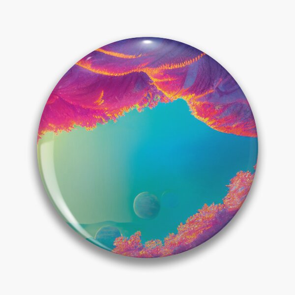 Item preview, a painting of a blue and pink landscape designed and sold by DesignAtYO.