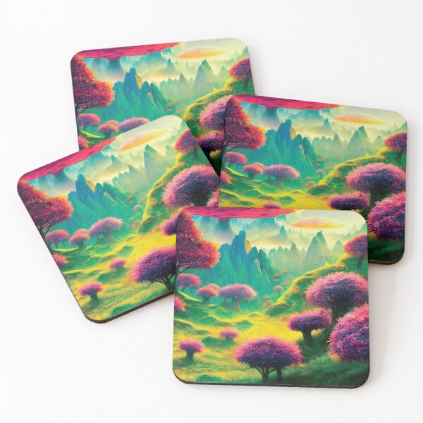 Item preview, a painting of a landscape with trees and mountains designed and sold by DesignAtYO.