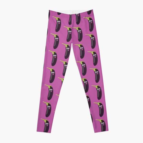 Pink and Purple Sports Legging for women with eggplants – PROUD TO BE ME  fashion