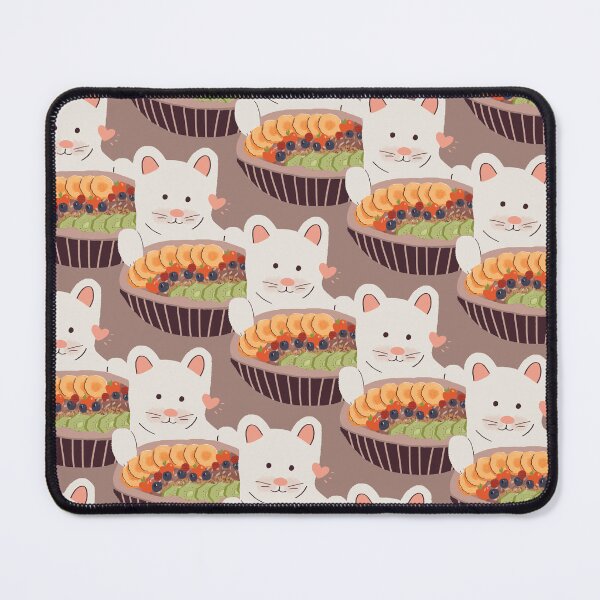 Item preview, Cat with Acai Berry Smoothie Superfood Bowl - Cat Patterns designed and sold by aaalou.