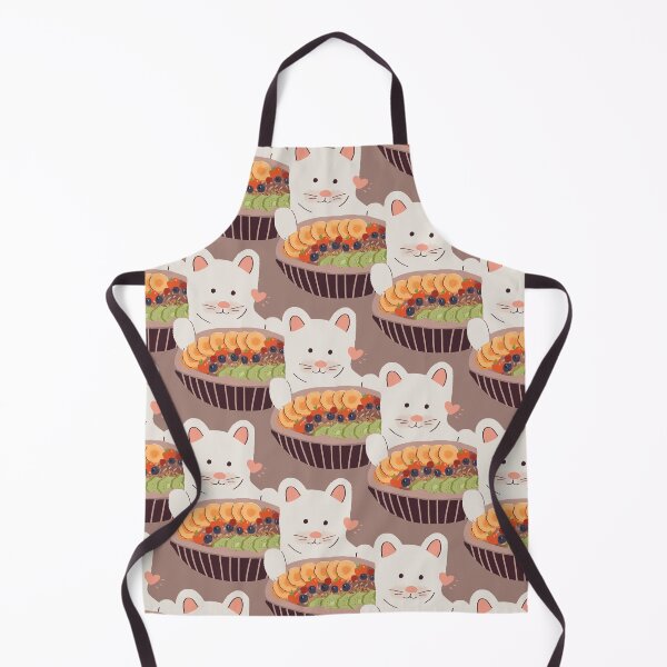 Item preview, Cat with Acai Berry Smoothie Superfood Bowl - Cat Patterns designed and sold by aaalou.
