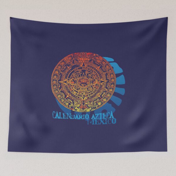 Item preview, Calendario Azteca Mexico - on Dark Blue designed and sold by boltjesdesign.