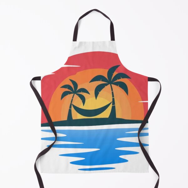 Item preview, Sunset and net hanged between two coconut palms behind the lake designed and sold by smitke.