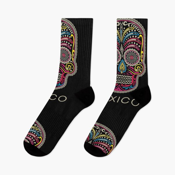 Artikelvorschau, La Calavera Mexicana - auf Schwarz entworfen und verkauft von boltjesdesign.