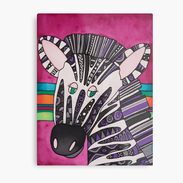 Be as individual as zany Ziggy the Zebra! Metal Print