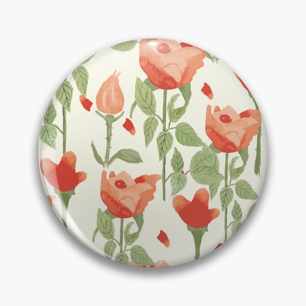 Item preview, Watercolour Roses Vector Pattern designed and sold by BirdsNatureArt.