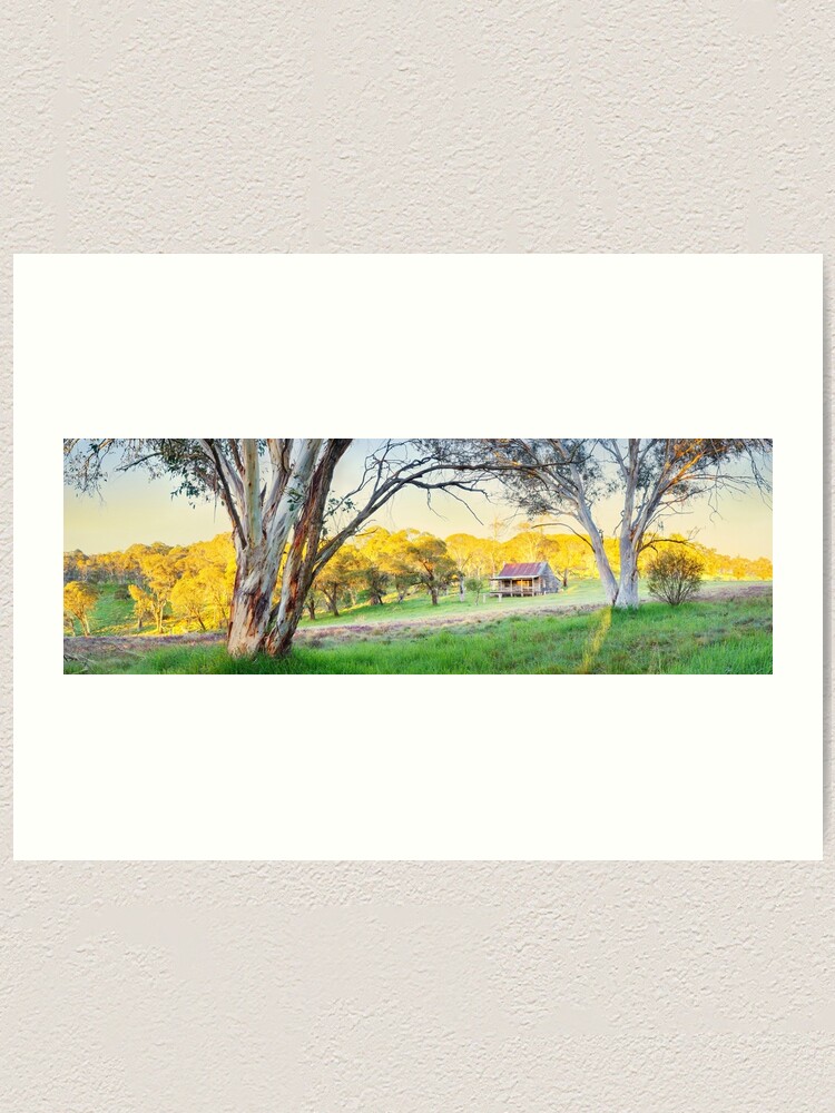 Thumbnail 1 of 3, Art Print, Gooandra Homestead Morning, Kosciuszko, New South Wales, Australia designed and sold by Chockstone.