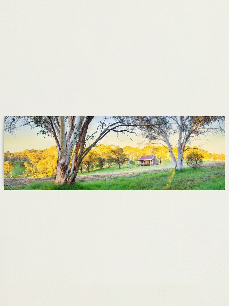Thumbnail 1 of 3, Photographic Print, Gooandra Homestead Morning, Kosciuszko, New South Wales, Australia designed and sold by Chockstone.