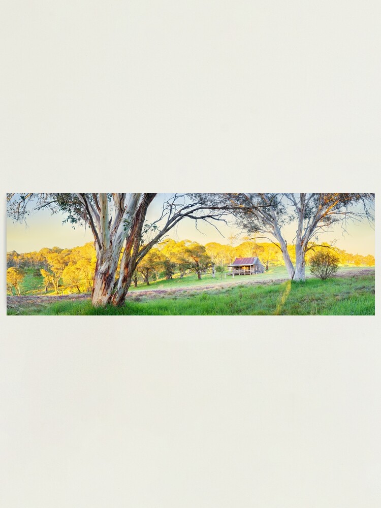 Thumbnail 1 of 3, Photographic Print, Gooandra Homestead Morning, Kosciuszko, New South Wales, Australia designed and sold by Chockstone.