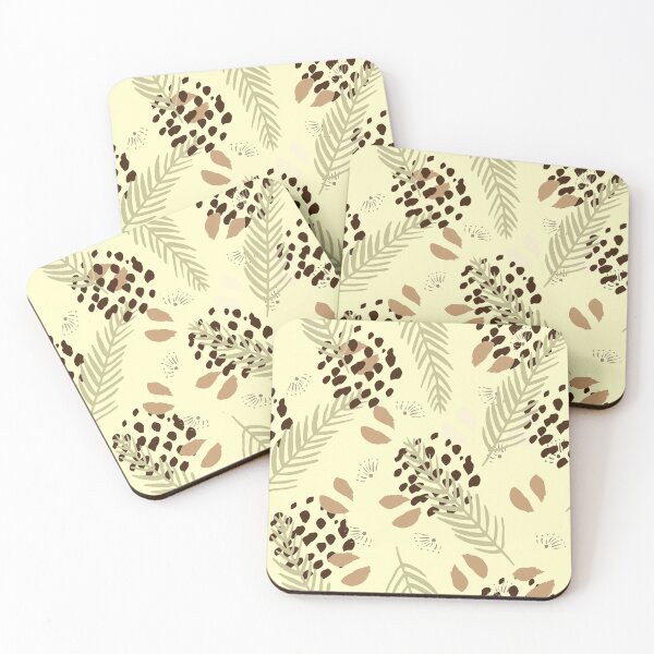 Item preview, Vector Nature Pattern with Leaves in Neutral Tones designed and sold by BirdsNatureArt.