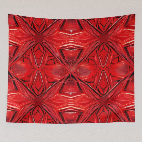 Item preview, Exotic Red Bright Desert Modern Pattern Digital Painting designed and sold by CodeAndColors.