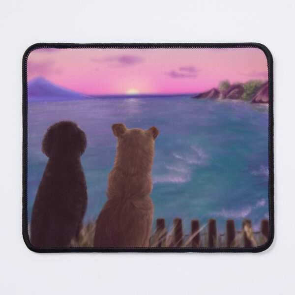 Item preview, Romantic Dog Date at the Beach designed and sold by BirdSeedsLtd.