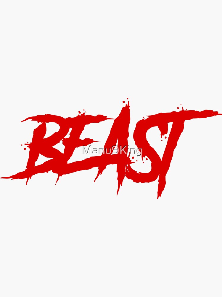 "BEAST" Sticker for Sale by Manu9King Redbubble